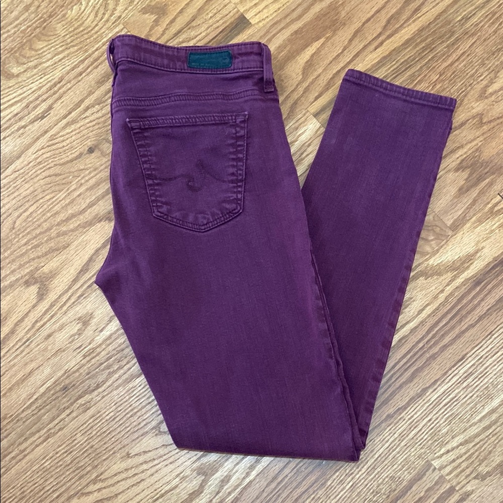 Women's AG Jeans jeweltone garnet The Stevie Ankle slim